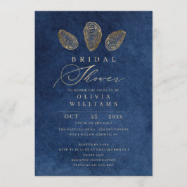 Invitación Despedida de soltera azul marino moderna