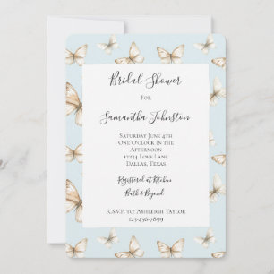 Invitación Despedida de soltera Blue Skies & Butterflies