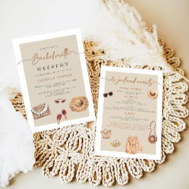 Invitación Despedida de soltera bohemio JADE en el país del v