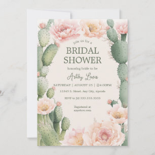 Invitación Despedida de soltera Boho Cactus Fiesta