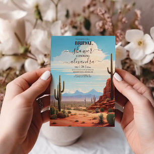Invitación Despedida de soltera boho desierto cactus