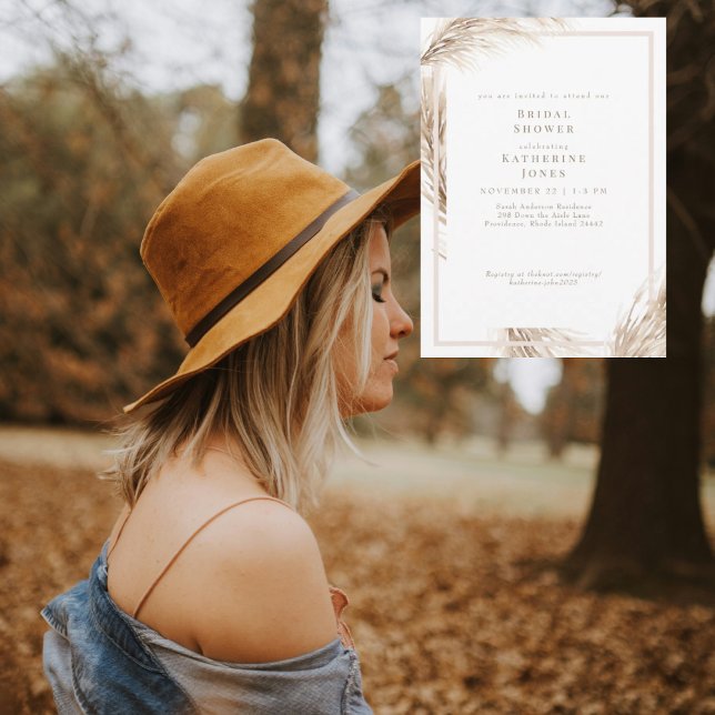 Invitación Despedida de soltera Boho Pampas (Subido por el creador)