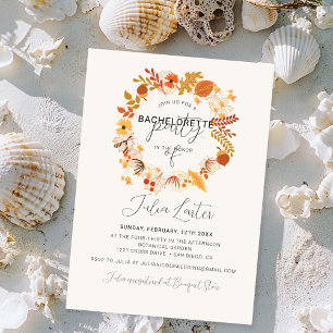 Invitación Despedida de soltera boho seca floral rústica de o