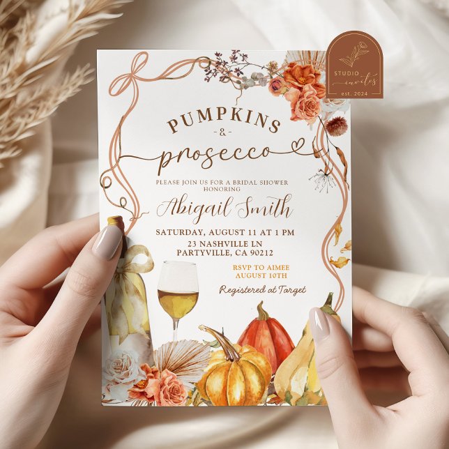 Invitación Despedida de soltera Boho Teracotta Calabazas y Pr (Subido por el creador)
