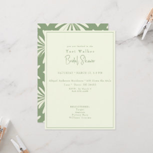 Invitación Despedida de soltera boho verde