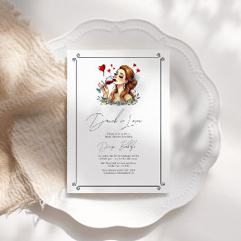 Invitación Despedida de soltera: Borracha elegante enamorada