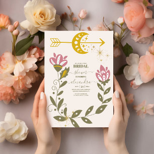 Invitación Despedida de soltera botánica celestial vintage
