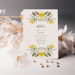 Invitación Despedida de soltera botánica celestial vintage