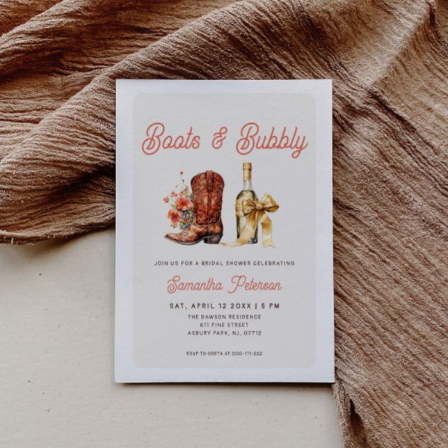 Invitación Despedida de soltera Botas y Burbujas (Subido por el creador)