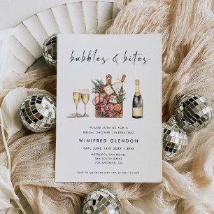 Invitación Despedida de Soltera Burbujas y Bocados