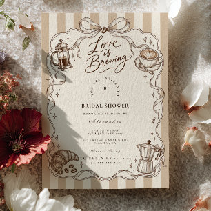 Invitación Despedida de soltera Café Love Is Brewing