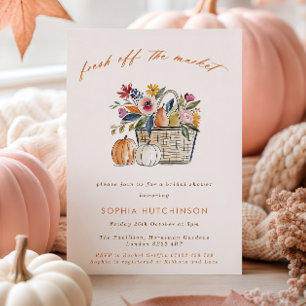 Invitación Despedida de Soltera Calabazas de Otoño Frescas de
