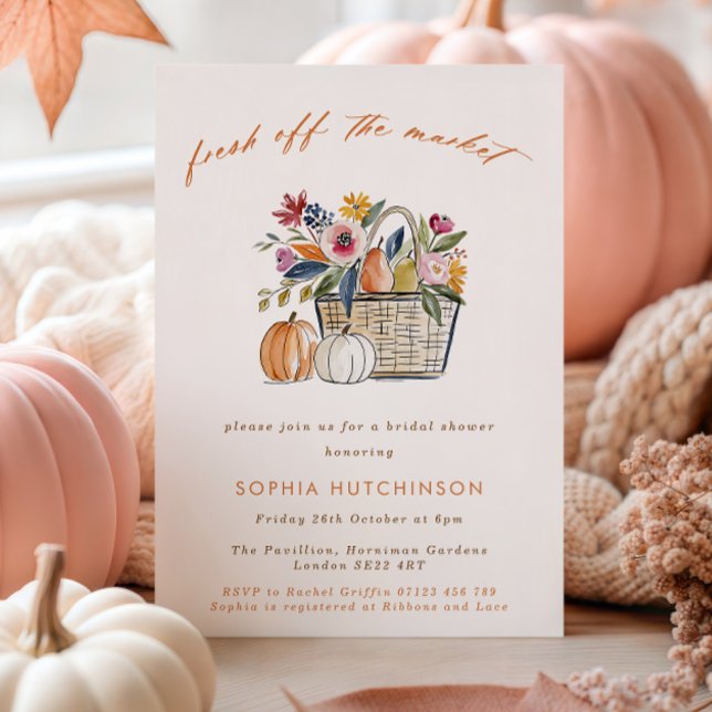 Invitación Despedida de Soltera Calabazas de Otoño Frescas de (Subido por el creador)