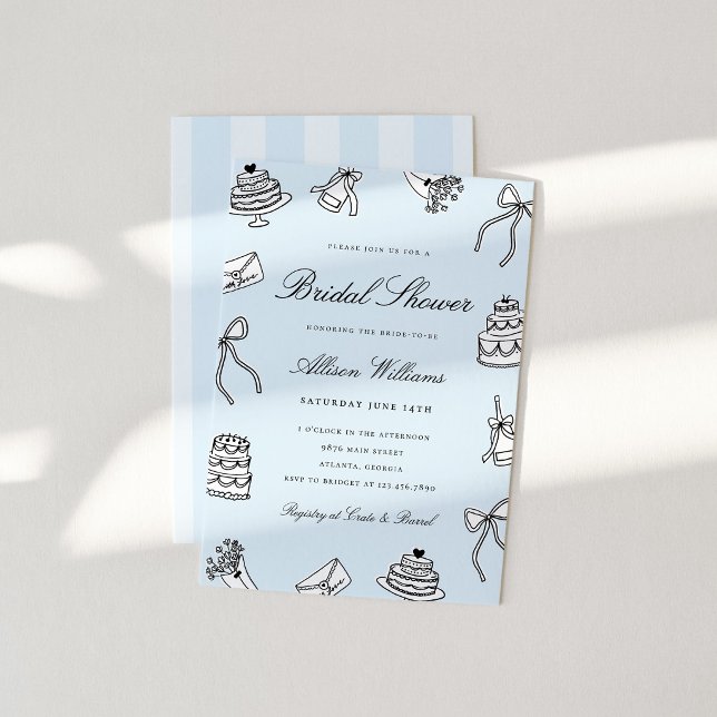 Invitación Despedida de soltera caprichosa dibujada a mano ún (Subido por el creador)