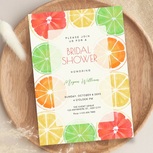 Invitación Despedida de soltera colorida de limón (Subido por el creador)