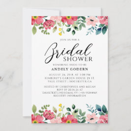 Invitación Despedida de Soltera con Acuarela Floral