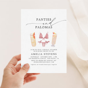 Invitación Despedida de soltera con bragas y palomas