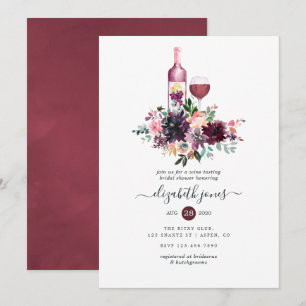 Invitación Despedida de soltera con cata de vinos de Burdeos