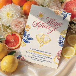 Invitación Despedida de soltera con cítricos Bright Main Sque