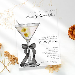 Invitación Despedida de soltera con cóctel moderno de Martini
