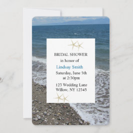 Invitación Despedida de soltera con estrellas de mar y océano