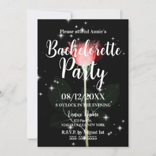 Invitación Despedida de soltera con flor brillante de rayos X