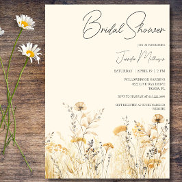 Invitación Despedida de Soltera con Flores Silvestres