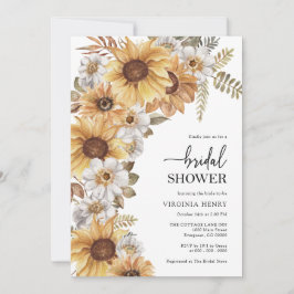 Invitación Despedida de soltera con girasoles