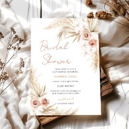 Invitación Despedida de Soltera con Hierba de Pampas