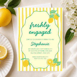 Invitación Despedida de Soltera con Limón Amarillo Fresco Rec