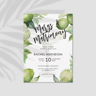 Invitación Despedida de soltera con margarita y matrimonio al