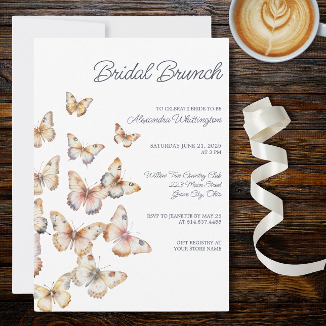 Invitación Despedida de Soltera con Mariposas en Vuelo (Subido por el creador)