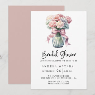 Invitación Despedida de Soltera con Ramo Floral Romántico