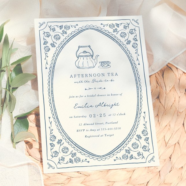 Invitación Despedida de soltera con té caprichoso al estilo a (Subido por el creador)