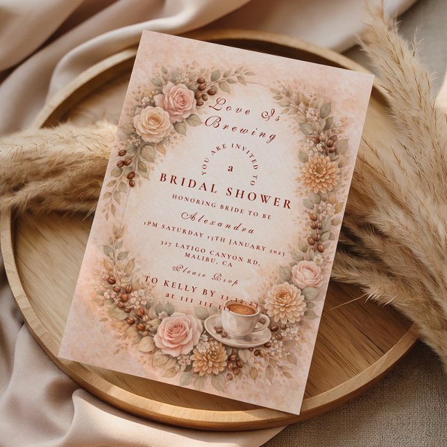 Invitación Despedida de soltera con tema de café (Subido por el creador)