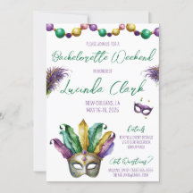 Despedida de soltera con tema de Mardi Gras