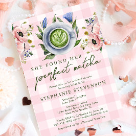Invitación Despedida de soltera con tema de Matcha Combinació
