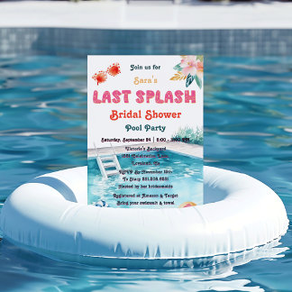 Invitación Despedida de soltera con tema de piscina 'Last Spl