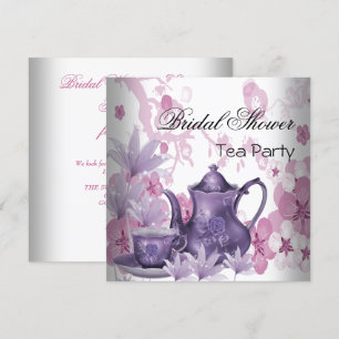 Invitación Despedida de soltera Cumpleaños Fiesta del té Rosa