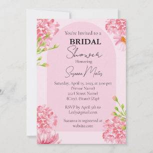 Invitación Despedida de soltera de flor rosa