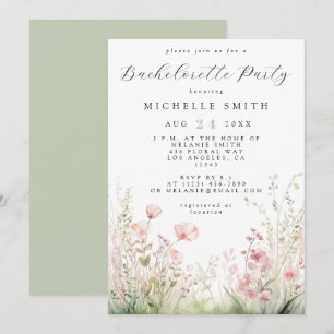 Invitación Despedida de soltera de flor silvestre delicada