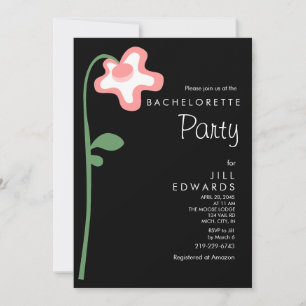 Invitación Despedida de Soltera de Flor Única Caprichosa