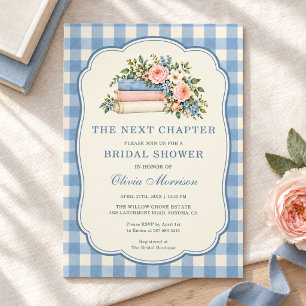 Invitación Despedida de Soltera de Floral Gingham El Próximo 