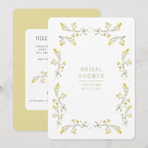 Invitación Despedida de soltera de flores silvestres amarilla