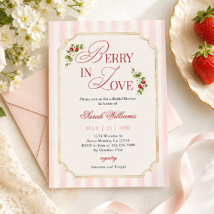 Invitación Despedida de soltera de fresa