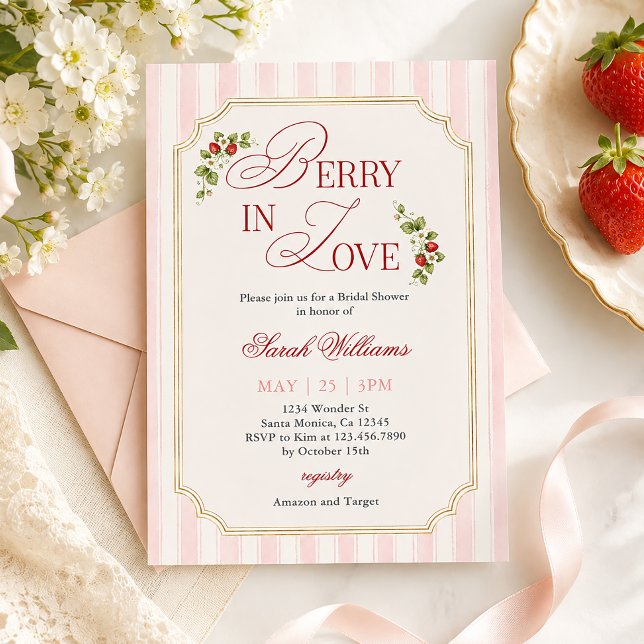Invitación Despedida de soltera de fresa (Subido por el creador)
