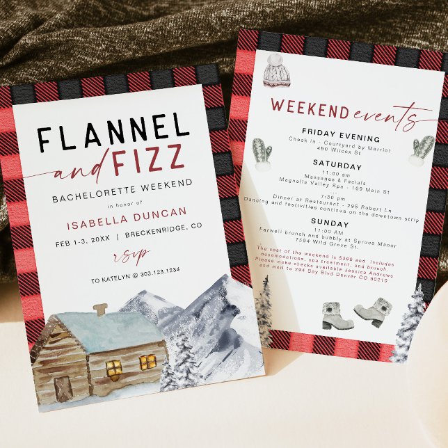 Invitación Despedida de soltera de FROST Red Flannel & Fizz W (Subido por el creador)