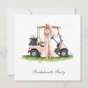 Invitación Despedida de soltera de golf en campo de golf