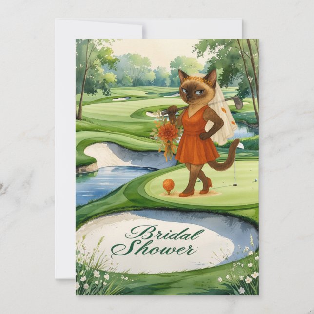 Invitación DESPEDIDA DE SOLTERA DE GOLF para golfista amante  (Anverso)