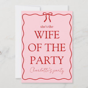 Invitación Despedida de Soltera de la Esposa de la Fiesta